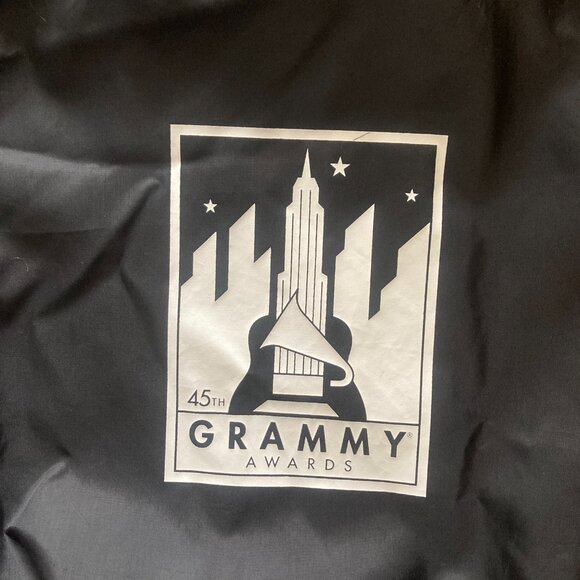 45th Grammy Awards Black Tote Bag with 7 Up Logo and Zipper 2003 - Picture 4 of 7